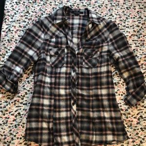 Pink and black flannel